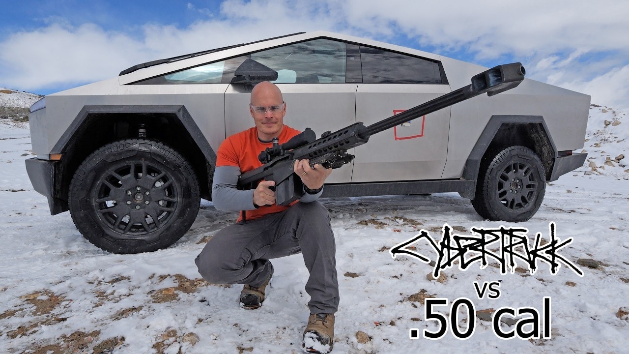 Cybertruck V .50-Cal Barrett Is the Most ‘Murican Way of Cracking Tesla’s Armor Claims